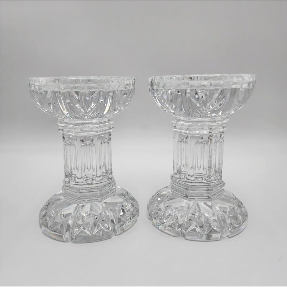 Waterford Crystal Bethany 5.5" Pilar Candle Holders New Corp Gift NWT Lot 2